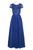 Adrianna Papell - 91922190 Two-Piece Sequined Short Sleeve Long Dress In Blue