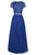 Adrianna Papell - 91922190 Two-Piece Sequined Short Sleeve Long Dress In Blue