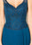 Cameron Blake - 219690W Bead Embroidered A-Line Evening Dress In Green