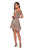 La Femme - 28155 Sequined Off-Shoulder A-line Dress In Neutral