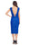 Tadashi Shoji - V-Neck Lace Empire Cocktail Dress In Blue
