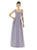 Alfred Sung - D565 Scoop Neck Slim A-Line Dupioni Gown In Purple