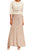 Adrianna Papell - Quarter Sleeve Lace Gown 81907760 in Neutral and Brown