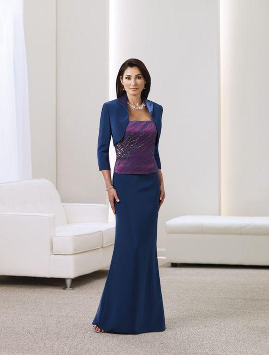 Montage by Mon Cheri - 211905 Two Piece Dress In Blue Willow Purple