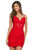 Sherri Hill - 53195 Lace Appliqued V-Neck Short Dress In Red