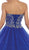 May Queen  - LK83  Bejeweled Sweetheart Evening Gown In Blue