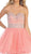 Crystal Embellished Strapless A-Line Cocktail Dress