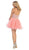 Crystal Embellished Strapless A-Line Cocktail Dress