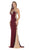 Gilt Lace Ornate Trumpet High Slit Prom Gown