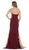 Gilt Lace Ornate Trumpet High Slit Prom Gown
