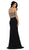 Appliqued Prom Gown with Slit