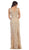 May Queen - Lace Embellished V-neck Sheath Evening Dress