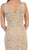 May Queen - Lace Embellished V-neck Sheath Evening Dress