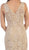 Lace Embellished V-neck Sheath Evening Dress