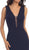 Plunging V-Neck Trumpet Evening Gown