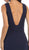 Plunging V-Neck Trumpet Evening Gown