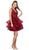 Ruffled V-neck A-line Dress