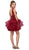 Ruffled V-neck A-line Dress