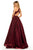 Sherri Hill - 52958 Criss Cross Back A-Line Long Dress In Red