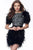 Jovani - 63451 Feathered Sheath Short Dress In Black