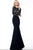 Jovani - 67755 Embellished Lace Long Sleeve Mermaid Dress In Black