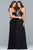 10000 Plunging Floral Embroidered Chiffon Gown