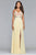 10000 Plunging Floral Embroidered Chiffon Gown