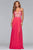 10000 Plunging Floral Embroidered Chiffon Gown