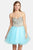 Terani Couture - 151P0005A Crystal Studded Sweetheart Cocktail Dress in Blue
