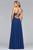 10005 Lacy V-neck Chiffon Evening Gown
