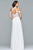 10006 Lace Appliqued Illusion Midriff Gown