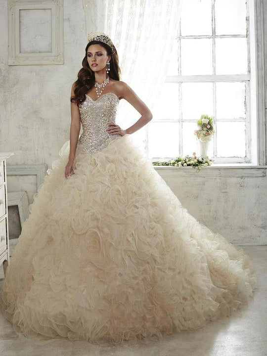 Quinceanera Collection - 26806 Strapless Beaded Sweetheart Ballgown