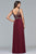 10017 Beaded V-neck A-line Dress