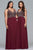 10017 Beaded V-neck A-line Dress