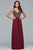 10017 Beaded V-neck A-line Dress