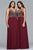 10017 Beaded V-neck A-line Dress