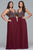10017 Beaded V-neck A-line Dress