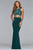 10030 Two-Piece Banded Cutout Sheath Gown