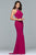 10038 Jewel Adorned Halter Cutout Gown