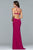 10038 Jewel Adorned Halter Cutout Gown