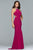 10038 Jewel Adorned Halter Cutout Gown