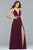 10039 Deep V-Neck Beaded Evening Dress