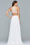 10043 Bejeweled Illusion Halter Chiffon Gown