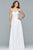 10043 Bejeweled Illusion Halter Chiffon Gown