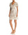 Aidan Mattox - MD1E202876 V-Neckline Short Sleeves A-line Dress In Nude