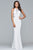 10050 Illusion Geometric Inset Sheath Gown