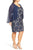 Alex Evenings - 4121736 Sequined V Neck Lace Cocktail Dress in Blue and Neutral