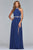 10068 Bejeweled High Halter A-Line Gown