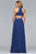 10068 Bejeweled High Halter A-Line Gown