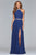 10068 Bejeweled High Halter A-Line Gown